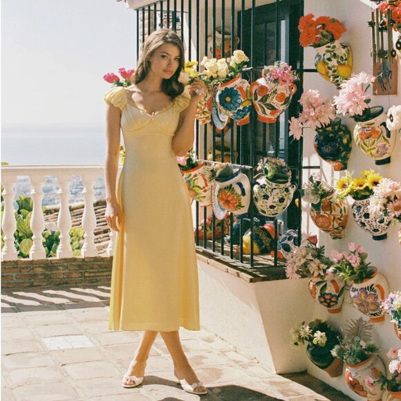 Nana Jacqueline Dresses & Skirts - Nana Jacqueline Elara Dress (Yellow) NWT Size Small